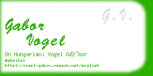 gabor vogel business card